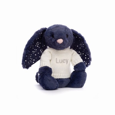 Jellycat Bashful Stardust Bunny with Cream Jumper Australia | 029745TCQ